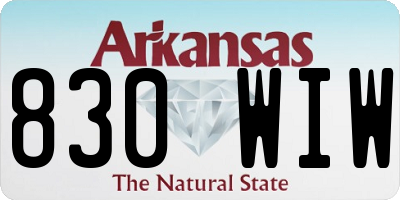 AR license plate 830WIW