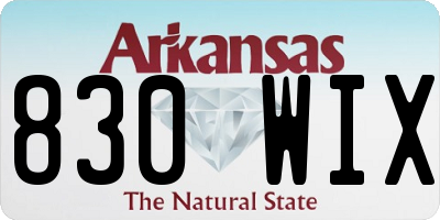 AR license plate 830WIX