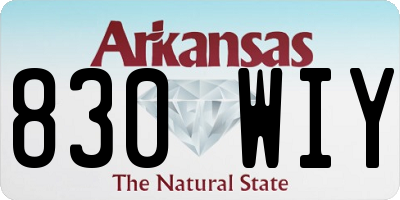 AR license plate 830WIY