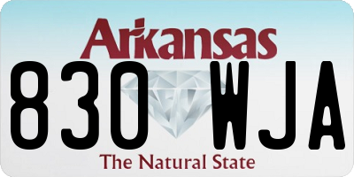 AR license plate 830WJA