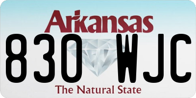 AR license plate 830WJC