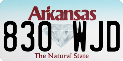 AR license plate 830WJD