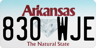 AR license plate 830WJE
