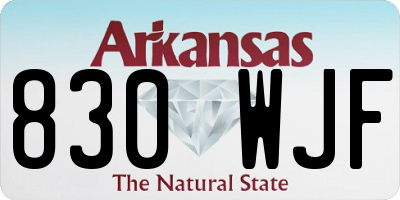AR license plate 830WJF
