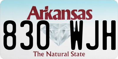 AR license plate 830WJH