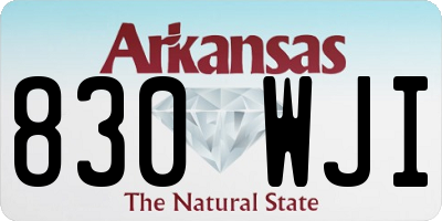 AR license plate 830WJI