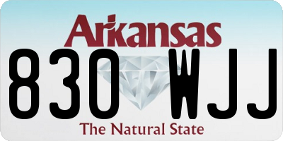 AR license plate 830WJJ