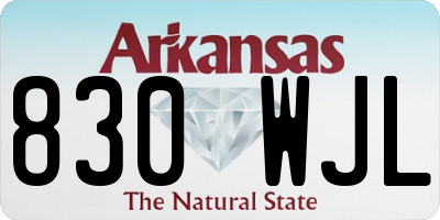 AR license plate 830WJL