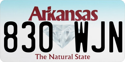AR license plate 830WJN
