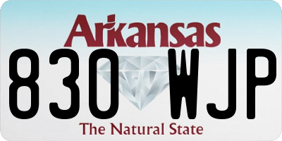 AR license plate 830WJP