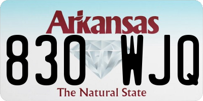 AR license plate 830WJQ