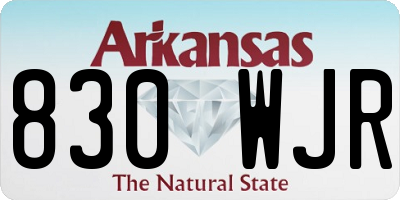 AR license plate 830WJR