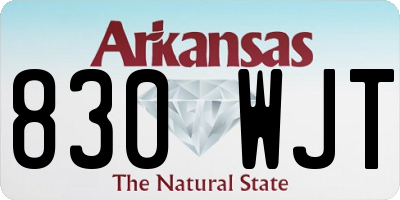 AR license plate 830WJT