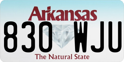 AR license plate 830WJU