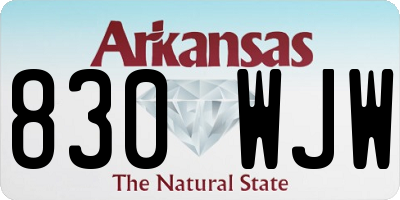 AR license plate 830WJW