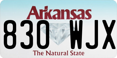 AR license plate 830WJX
