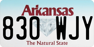 AR license plate 830WJY