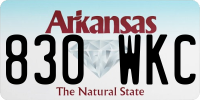 AR license plate 830WKC