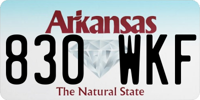 AR license plate 830WKF