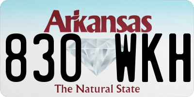 AR license plate 830WKH
