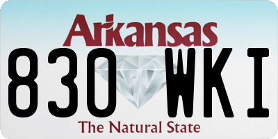 AR license plate 830WKI