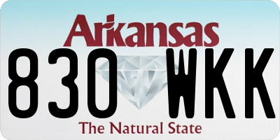 AR license plate 830WKK