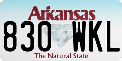 AR license plate 830WKL