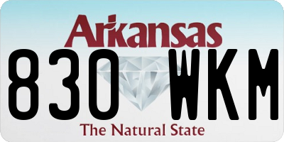 AR license plate 830WKM