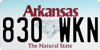 AR license plate 830WKN