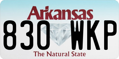 AR license plate 830WKP