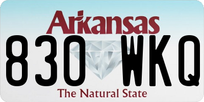AR license plate 830WKQ
