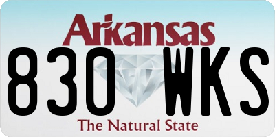 AR license plate 830WKS