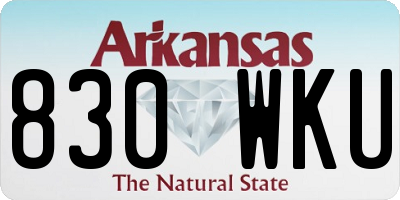 AR license plate 830WKU