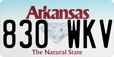AR license plate 830WKV