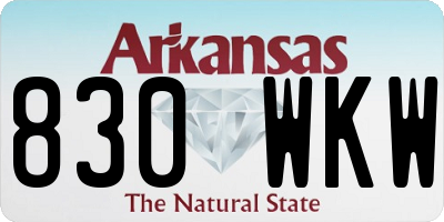 AR license plate 830WKW