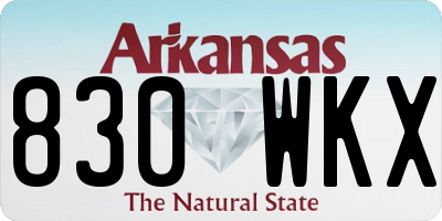 AR license plate 830WKX