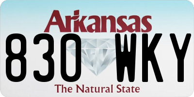 AR license plate 830WKY