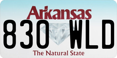 AR license plate 830WLD