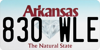 AR license plate 830WLE