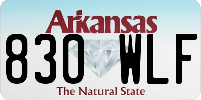 AR license plate 830WLF