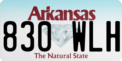 AR license plate 830WLH