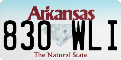 AR license plate 830WLI