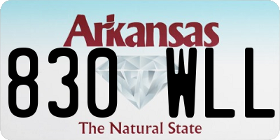 AR license plate 830WLL