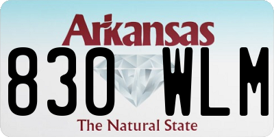 AR license plate 830WLM