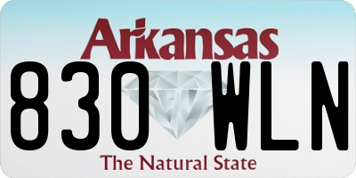 AR license plate 830WLN
