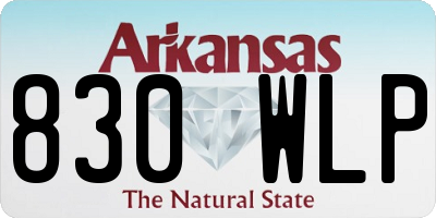AR license plate 830WLP