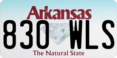 AR license plate 830WLS