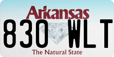 AR license plate 830WLT