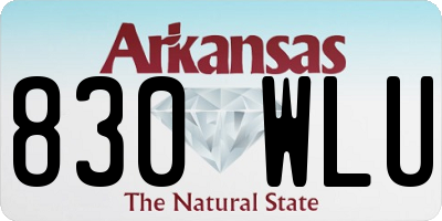 AR license plate 830WLU