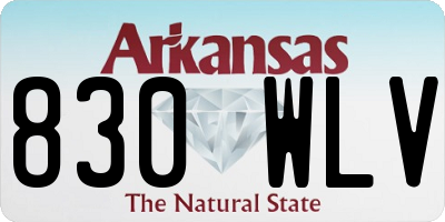 AR license plate 830WLV